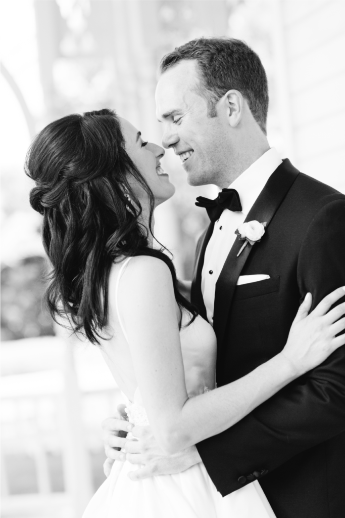 Bride and Groom smiling