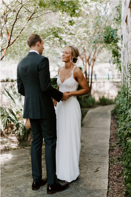 First Look- Bride and groom